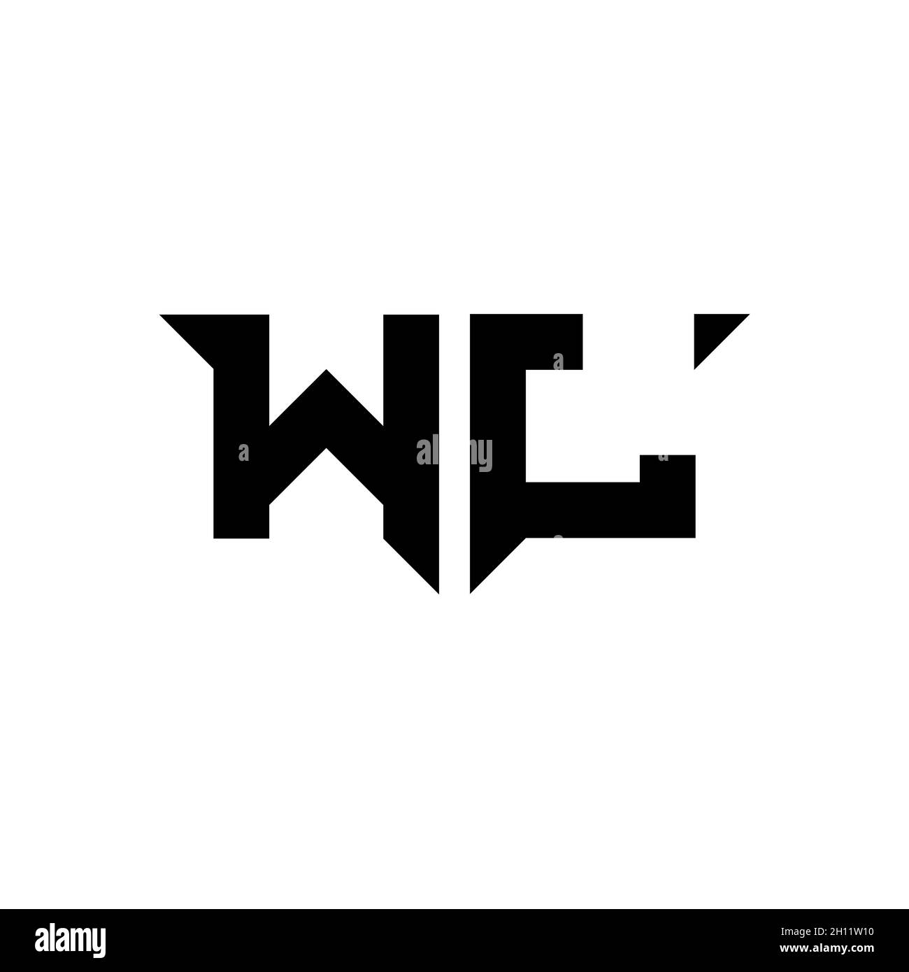 WJ Monogram logo letter with simple modern shape style design template ...