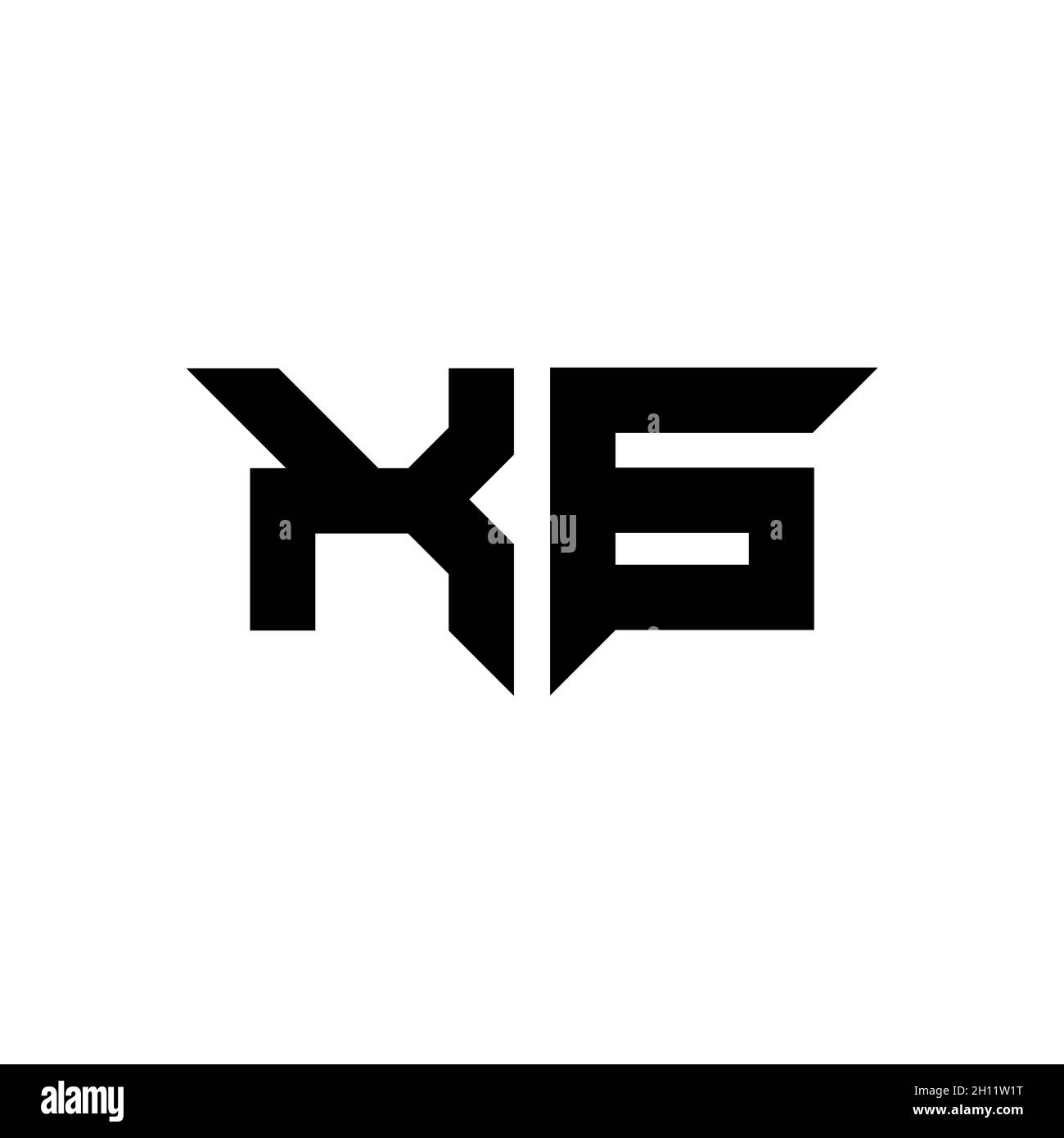 XA Monogram logo letter with simple modern shape style design template ...