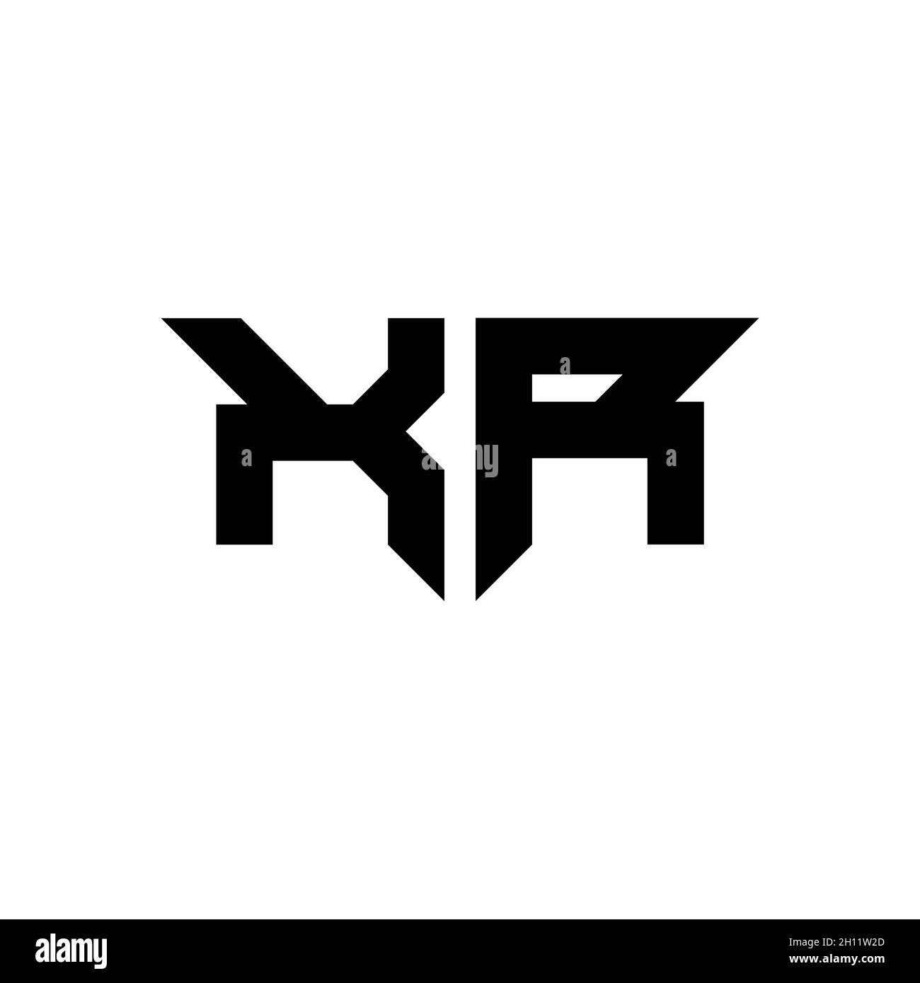 XR Monogram logo letter with simple modern shape style design template ...