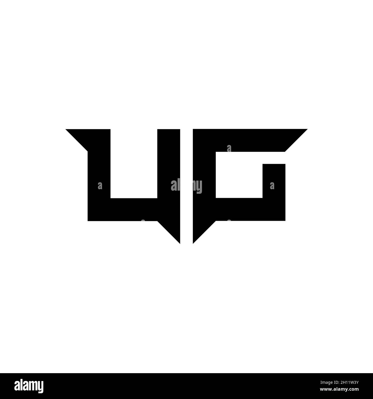 UD Monogram logo letter with simple modern shape style design template ...