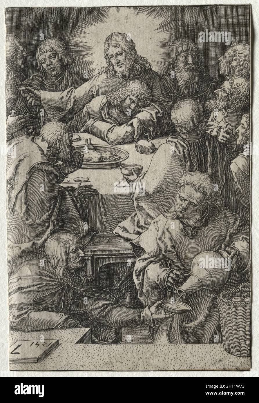 The Passion: The Last Supper, 1521. Lucas Van Leyden (Dutch, 1494-1533 ...