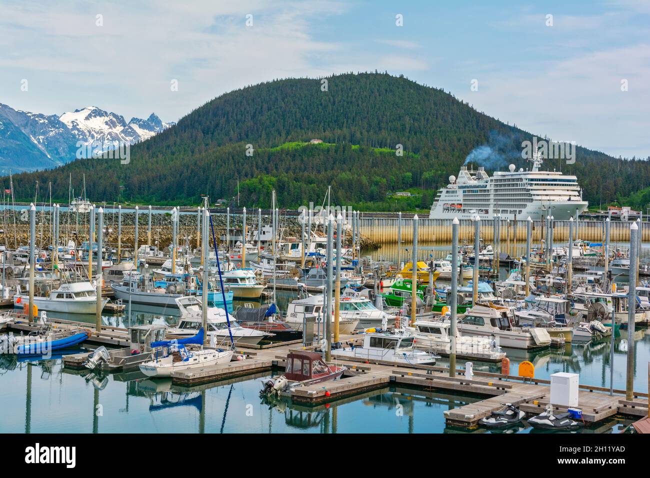 United States, Alaska, Haines Harbor, cruise ship Stock Photo Alamy