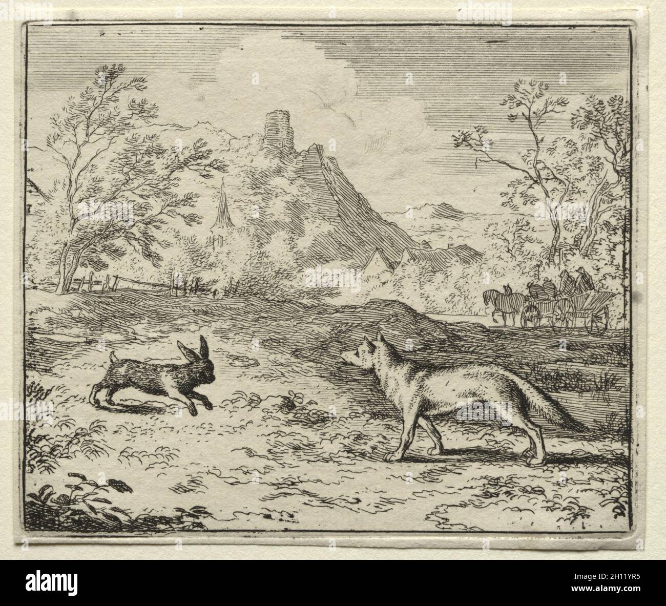 Reynard the Fox: Reynard and the Rabbit, 1650-75. Allart van Everdingen ...