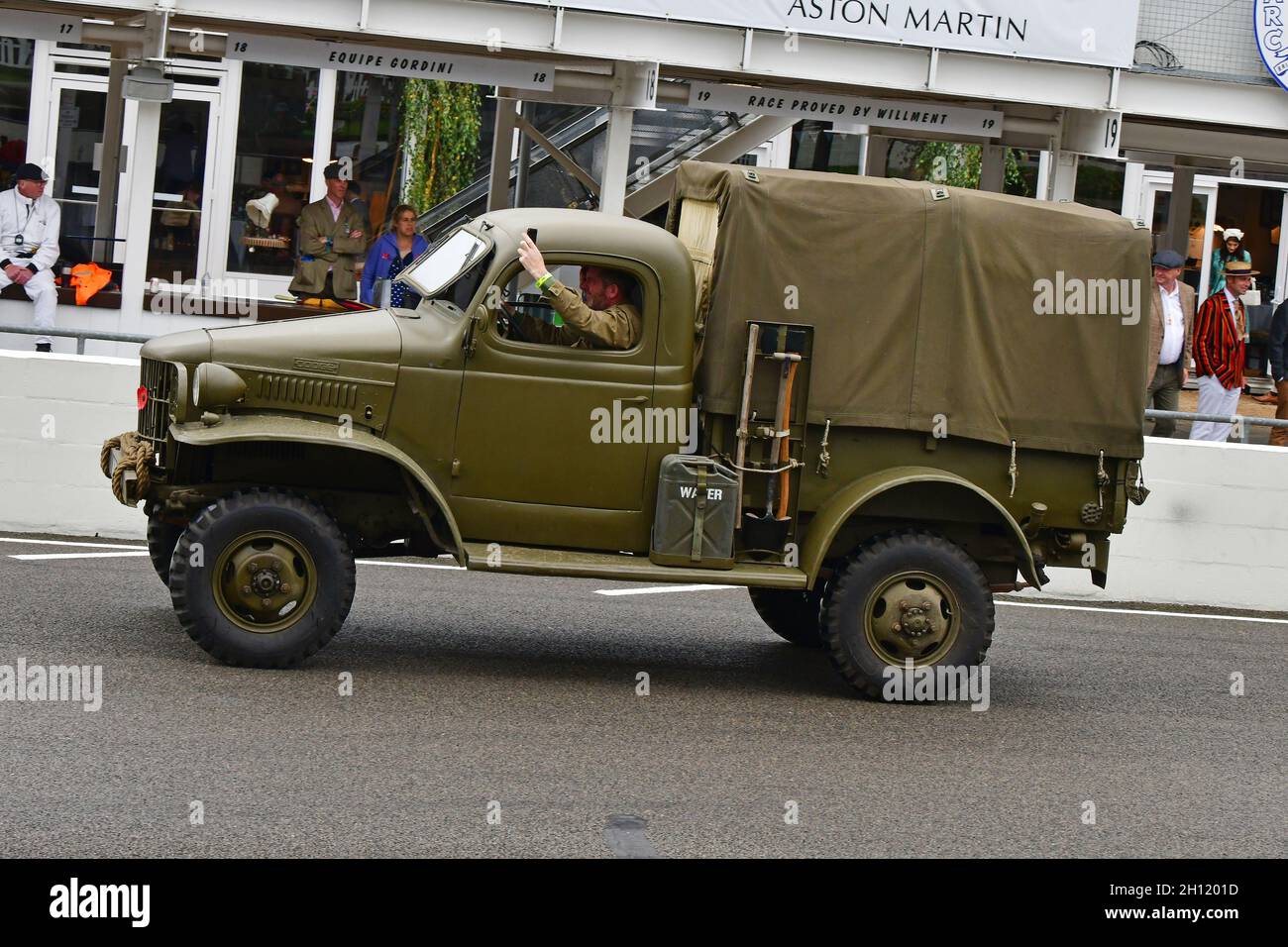 Dodge, Victory Parade, Goodwood Revival 2021, Goodwood, Chichester, West Sussex, England, September 2021. Stock Photo