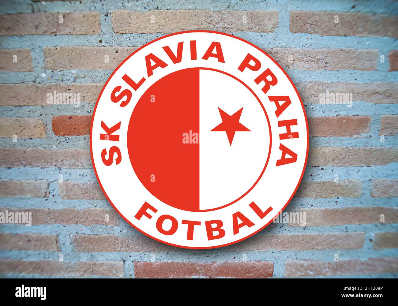 Coat of arms FC Slavia Prague (Praha), football club from the Czech  Republic Stock Photo - Alamy