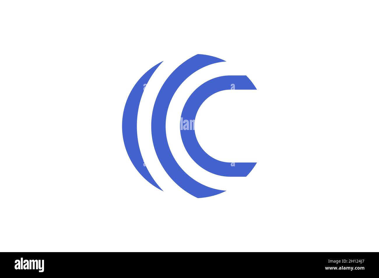 Sphere letter C logo design concept template. Stock Vector