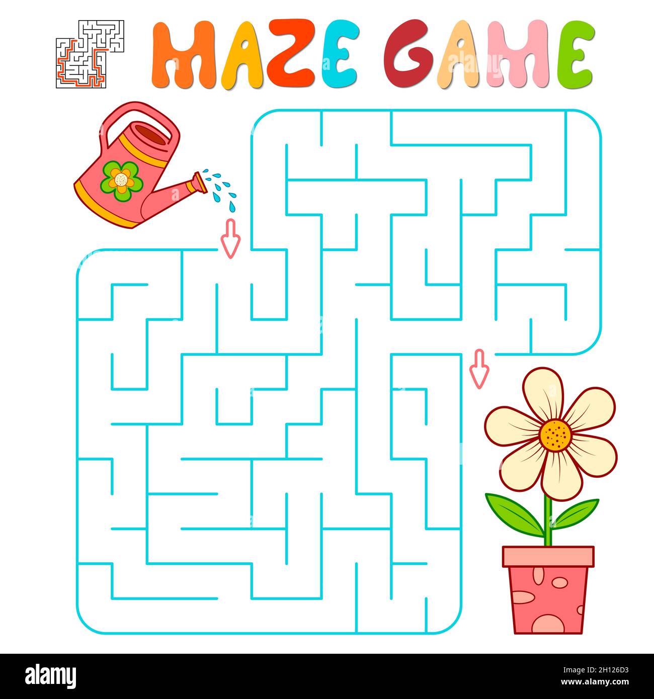 Maze puzzle game for children Maze or labyrinth game with flower Maze puzzle game for children Maze or labyrinth game with flower