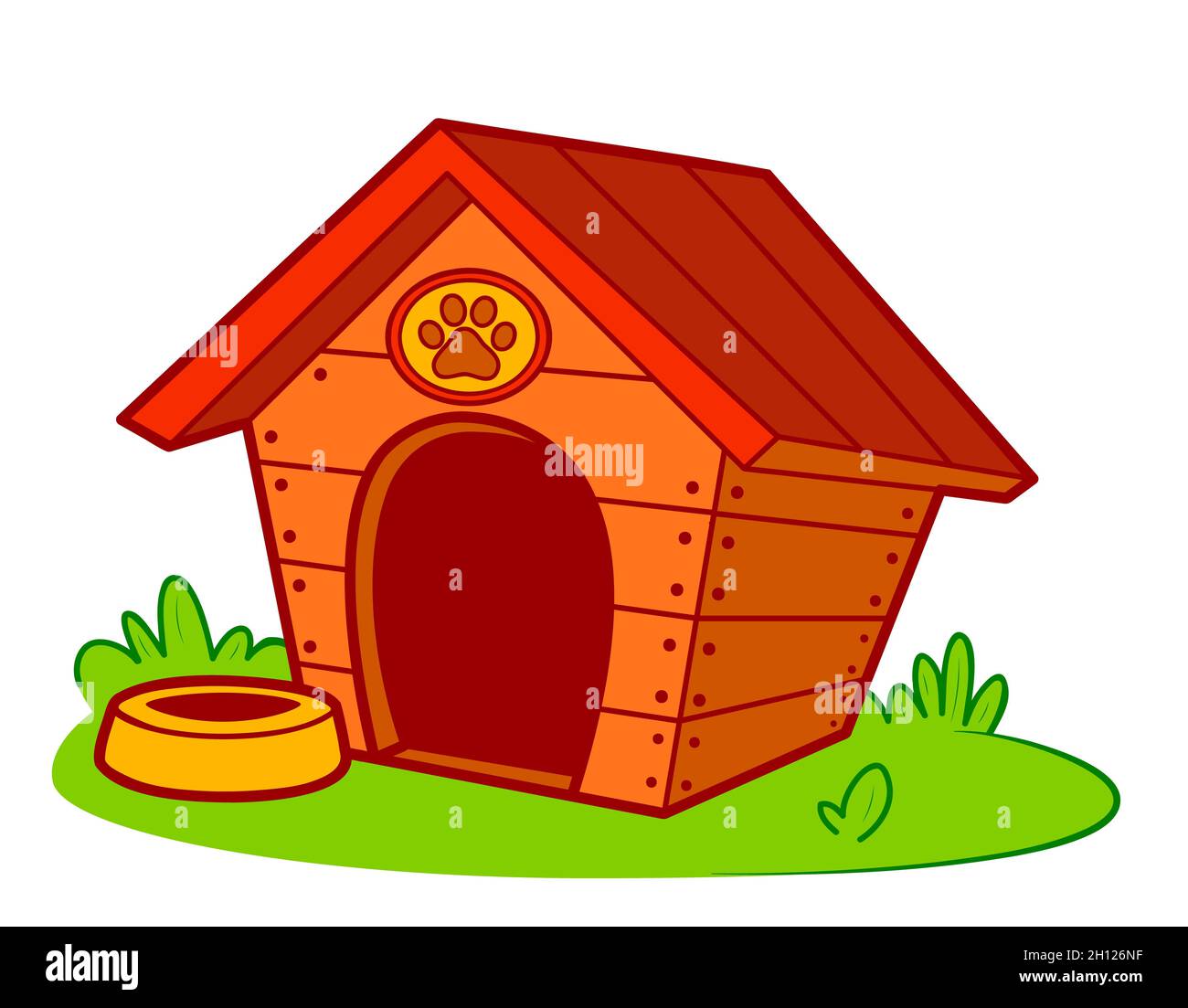 cartoon dog houses clipart urban