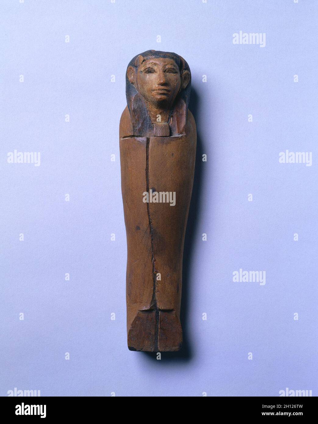 Model Mummy, 1980-1801 BC. Egypt, Middle Kingdom, Dynasty 12. Painted cedar; overall: 23 x 2.9 x 4.8 cm (9 1/16 x 1 1/8 x 1 7/8 in.). Stock Photo