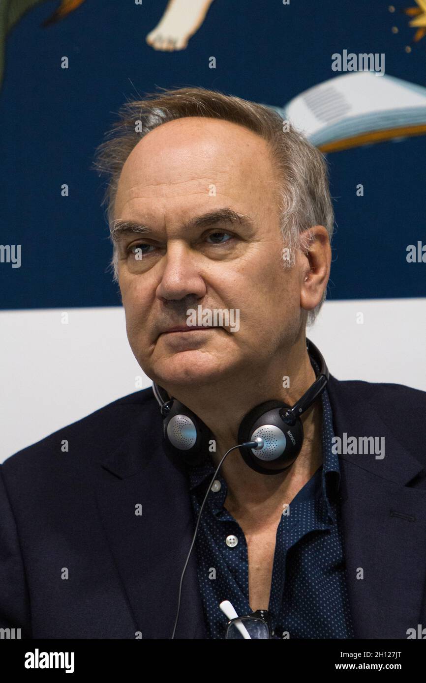 Torino, Italy. 15th October 2021. French writer Hervé Le Tellier