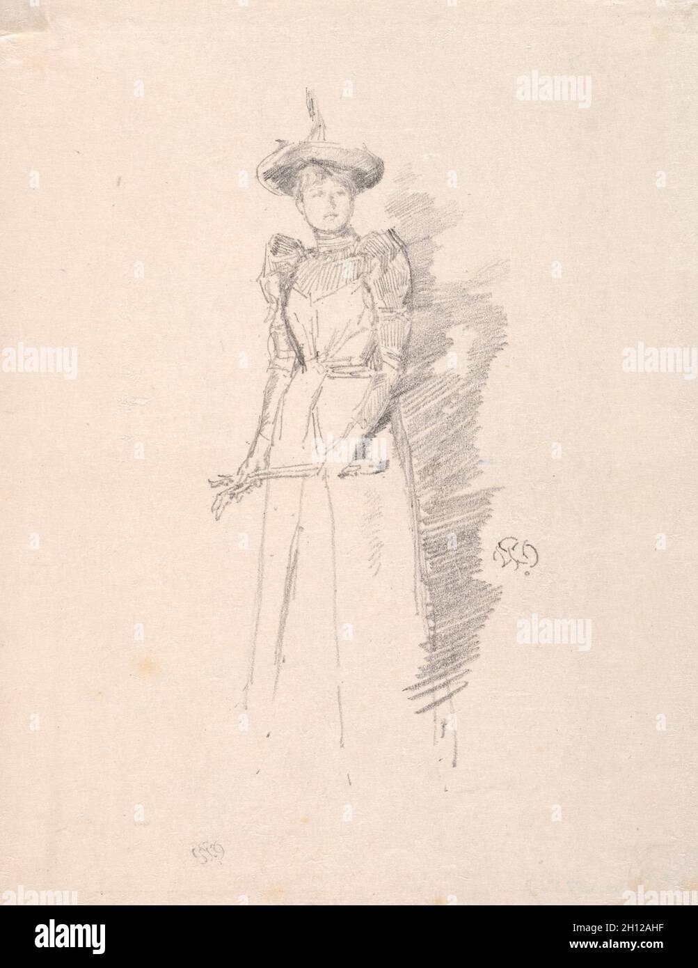 Gants de Suede, 1890. James McNeill Whistler (American, 1834-1903). Lithograph; Stock Photo