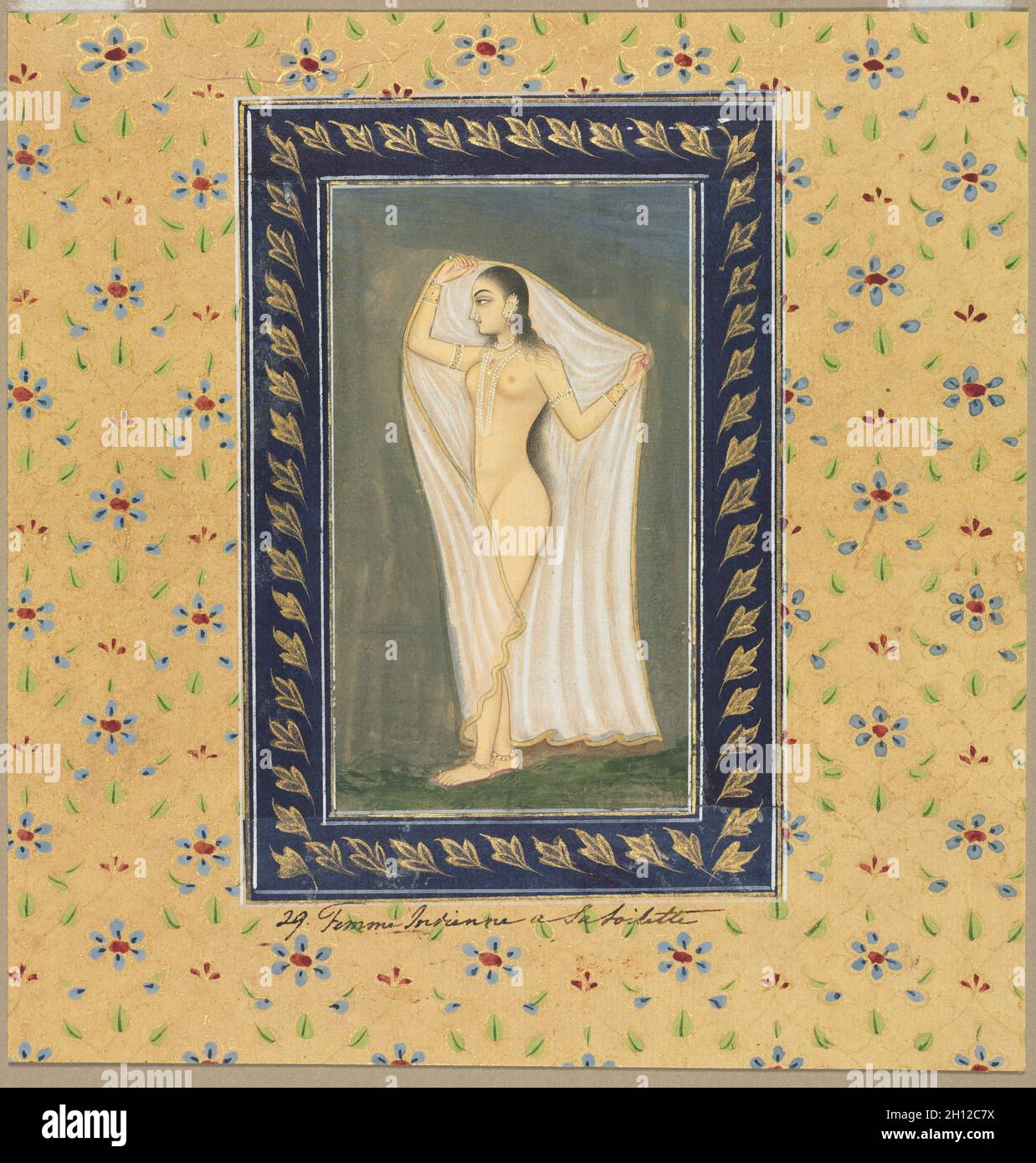 India woman painting miniature hi-res stock photography and images 