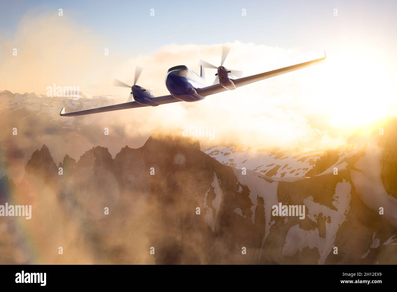 Twin engine airplane hi-res stock photography and images - Alamy