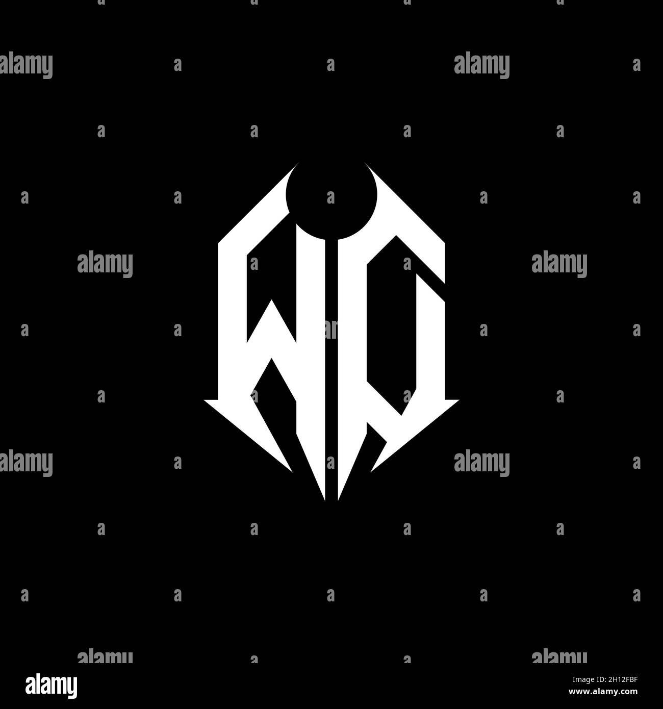 Wd Monogram Logo Letter With Metal Shape Style Design Template On Black Background Lettering Metal Metal Letter For Music And Game Gaming Stock Vector Image Art Alamy