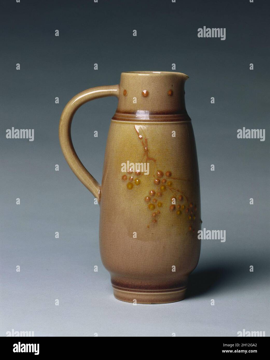 Small Pitcher, 1885. Martin Rettig (American, 1869-1956), Rookwood Pottery Company (American, established 1880). Earthenware; overall: 13.8 x 9 cm (5 7/16 x 3 9/16 in.). Stock Photo