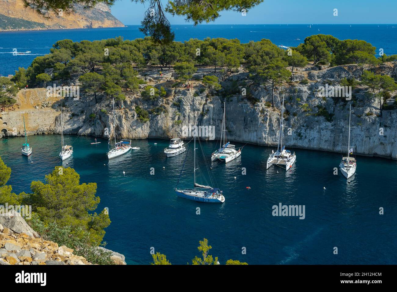 Calanque de Port Miou near Cassis Fishing Village. Calanques National ...