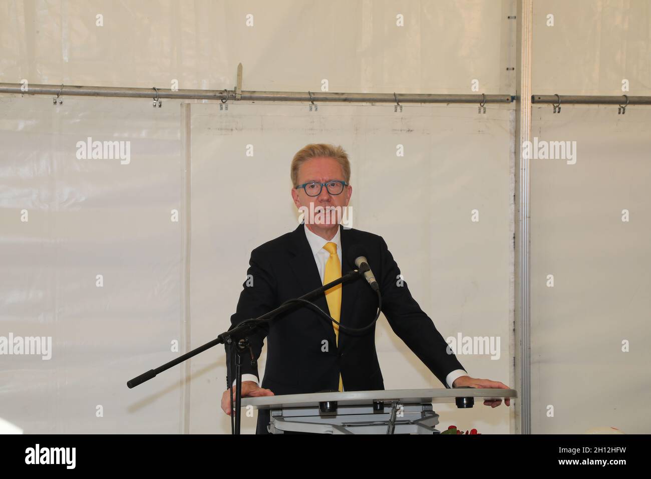 Prof. Dr. Wolf-Dieter Lukas, Staatssekretär im Bundesministerium für Bildung und Forschung; In der Görlitzer  Innenstadt legten heute Sachsens Ministe Stock Photo