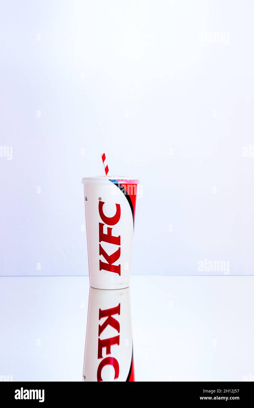 KFC drink in paper cup. Bucharest, Romania, 2021 Stock Photo - Alamy