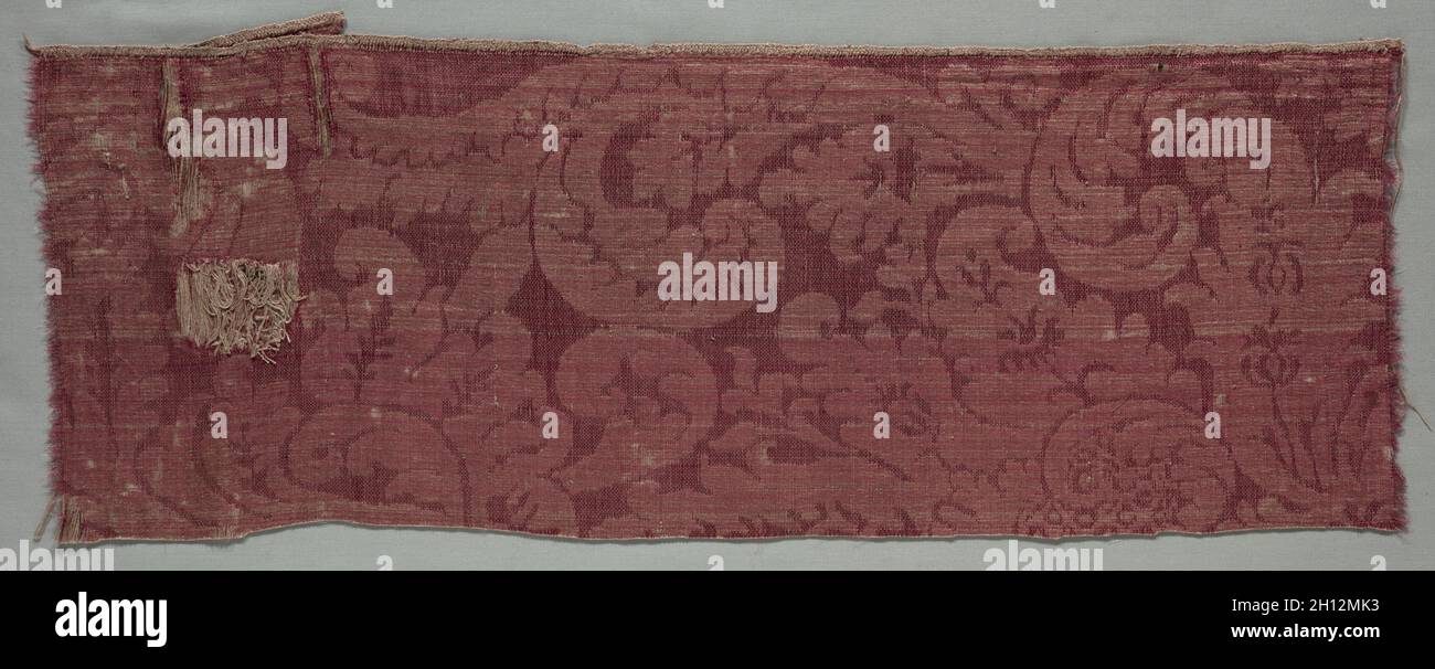 Satin Textile, late 1600s. Italy, late 17th century. Plain compound ...