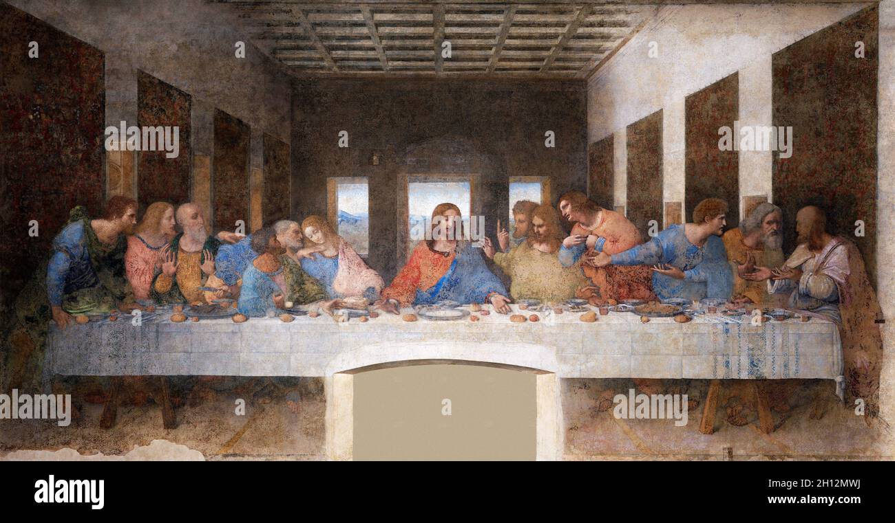 Leonardo da Vinci's The Last Supper. Stock Photo