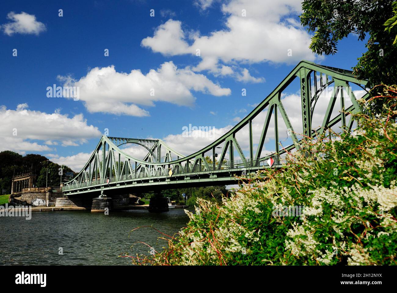 Potsdam,Glinicker Bridge,The bridge is a Cold War symbol; the border between West Berlin and the Soviet Zone bisected the structure,the fall of the Berlin Wall in November 1989,photo Kazimierz Jurewicz, Stock Photo