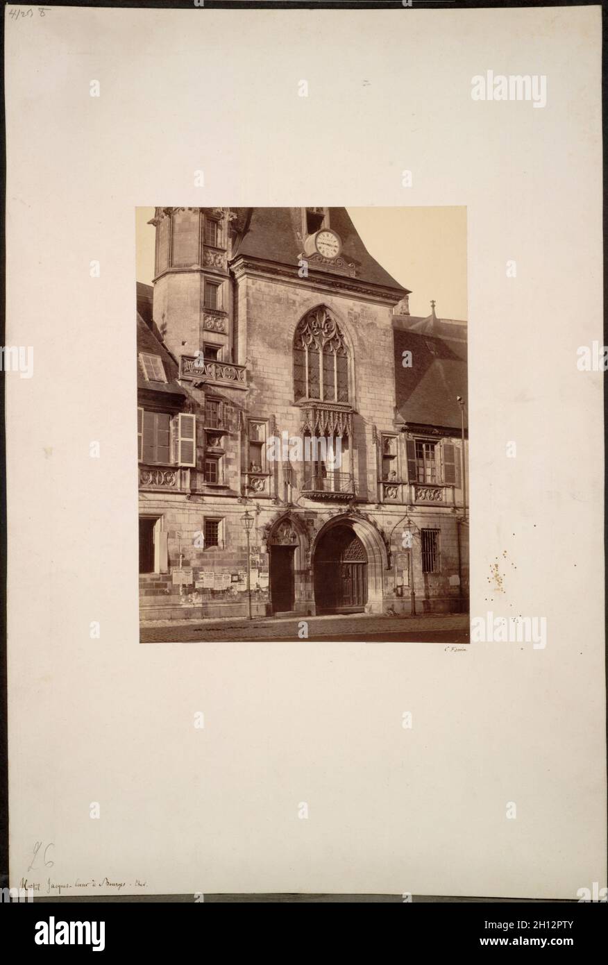 Hotel Jacques Coeur at Bourges, c. 1865. Constant Alexandre Famin (French, 1827-1888). Albumen print from wet collodion negative; image: 26.1 x 19.7 cm (10 1/4 x 7 3/4 in.); mounted: 52.9 x 35.5 cm (20 13/16 x 14 in.); matted: 55.9 x 45.7 cm (22 x 18 in.). Stock Photo