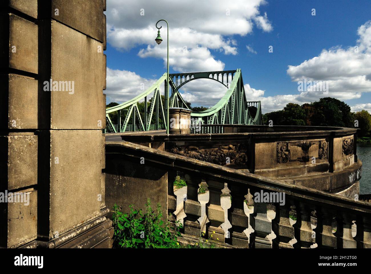Potsdam,Glinicker Bridge,The bridge is a Cold War symbol; the border between West Berlin and the Soviet Zone bisected the structure,the fall of the Berlin Wall in November 1989,photo Kazimierz Jurewicz, Stock Photo