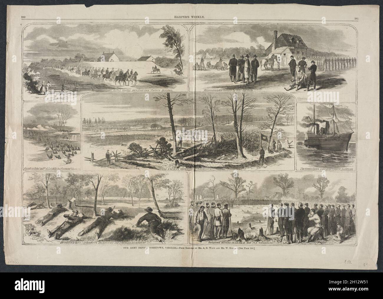Our Army before Yorktown, Virginia, 1862. Winslow Homer (American, 1836