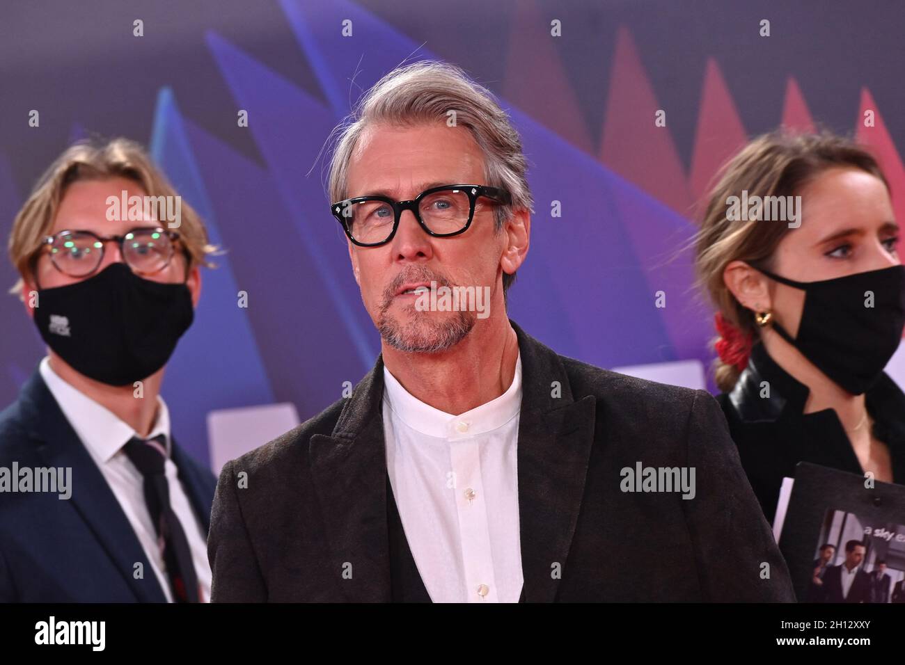 London, UK. 16 October 2021. Alan Ruck and Mirielle Ruck arriving for ...