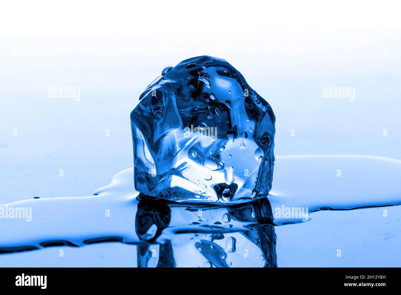 ice cube melting in water