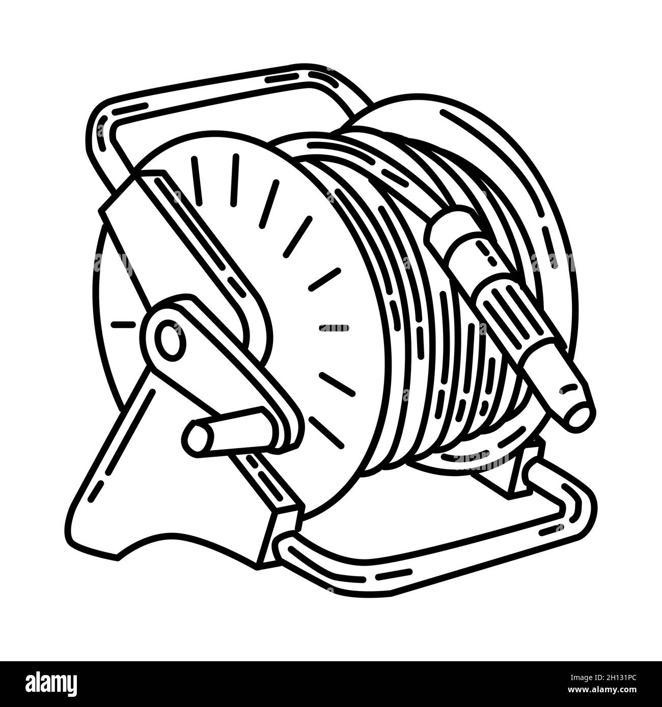 Hose reel Black and White Stock Photos & Images - Alamy
