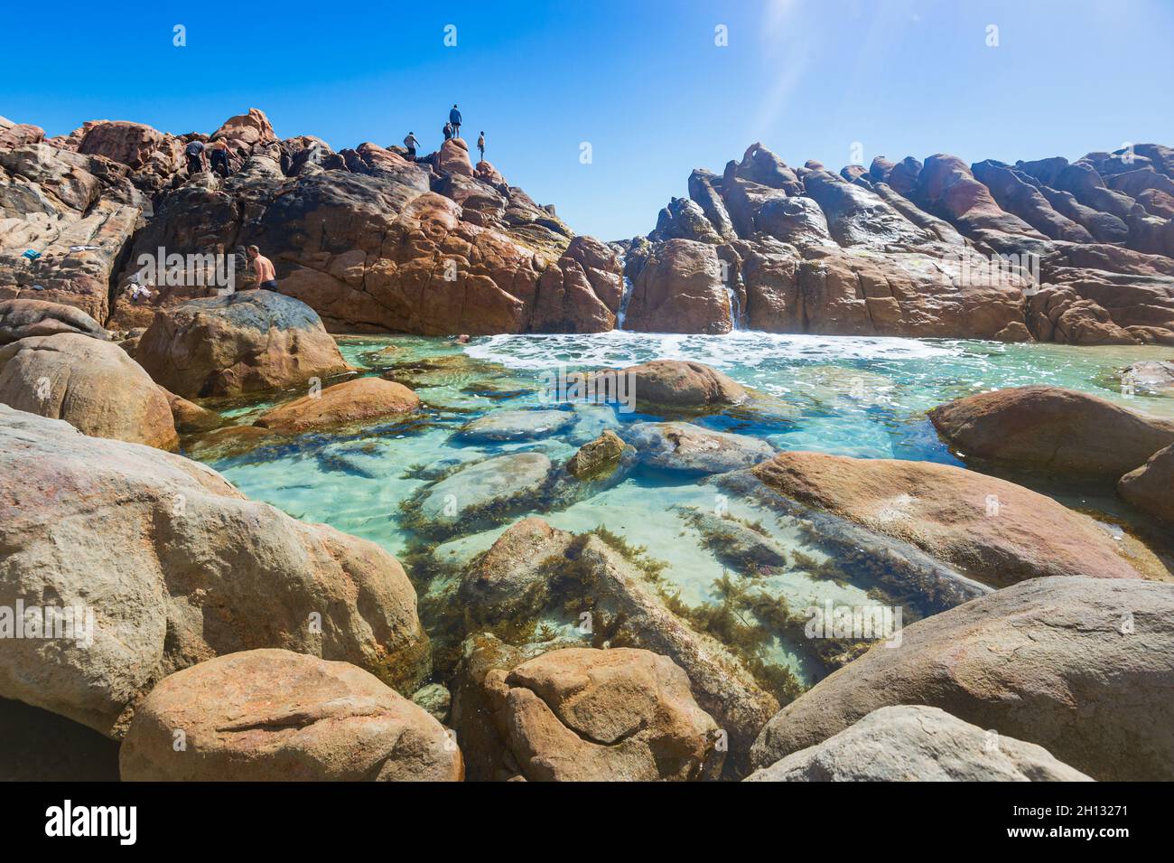 Spectacular view of the scenic natural Spa at Wyadup Rocks, Leeuwin-Naturaliste National Park, Yallingup, Western Australia, WA, Australia Stock Photo