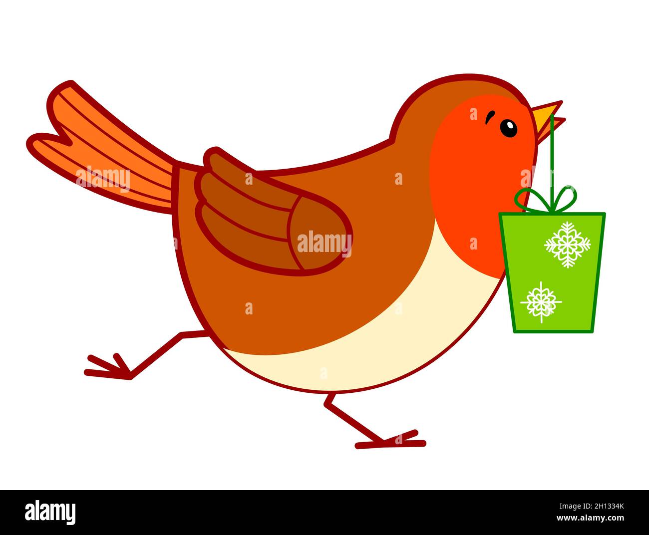 Christmas cartoons clip art. Christmas Bird clipart illustration Stock