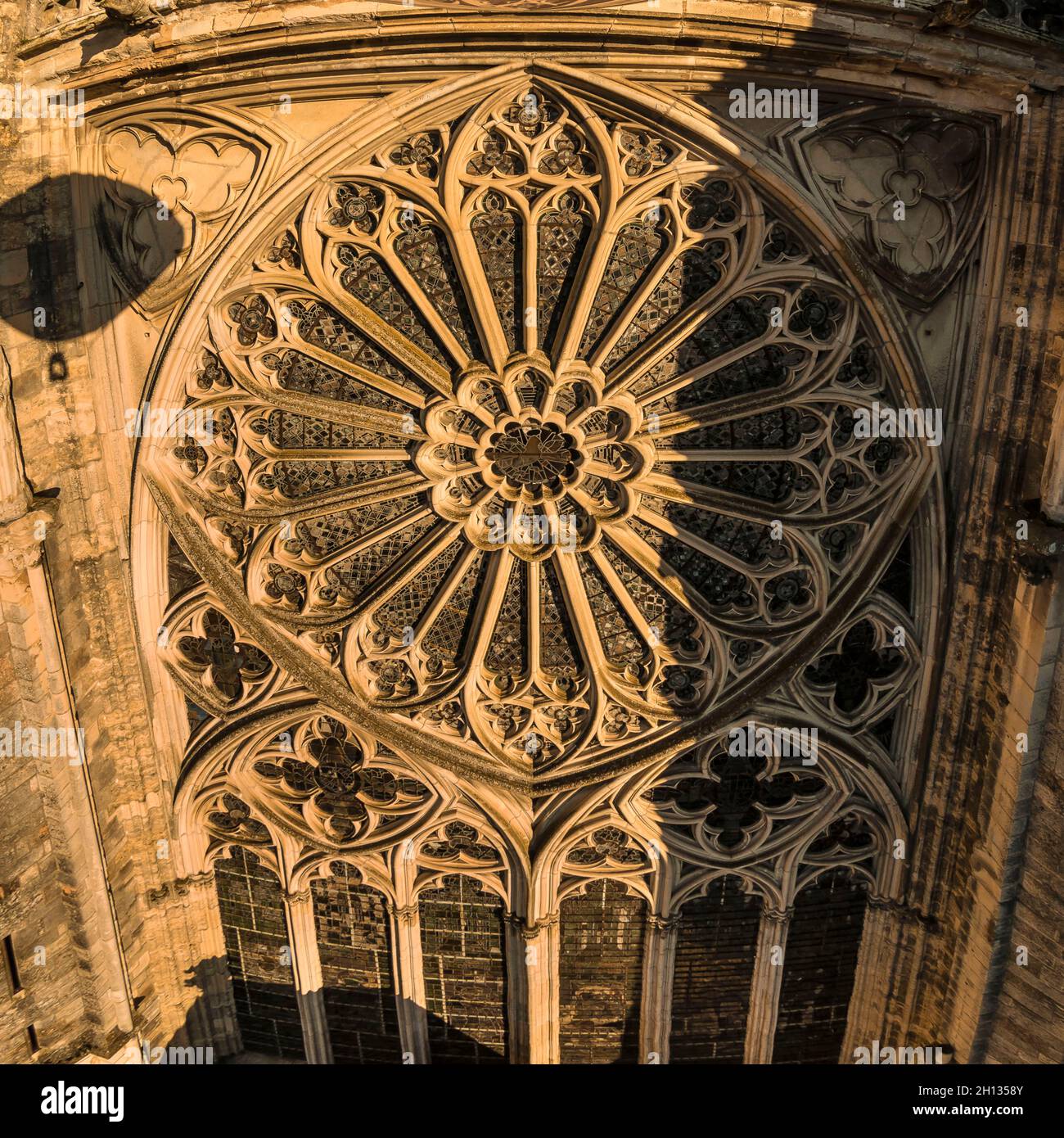 FRANCE, CHER (18) BOURGES. CATHEDRAL SAINT ETIENNE. AERIAL VIEW OF CENTRAL PORTAL, WEST FACADE. THE CATHEDRAL IS REGISTERED AS UNESCO'S WORLD HERITAGE Stock Photo