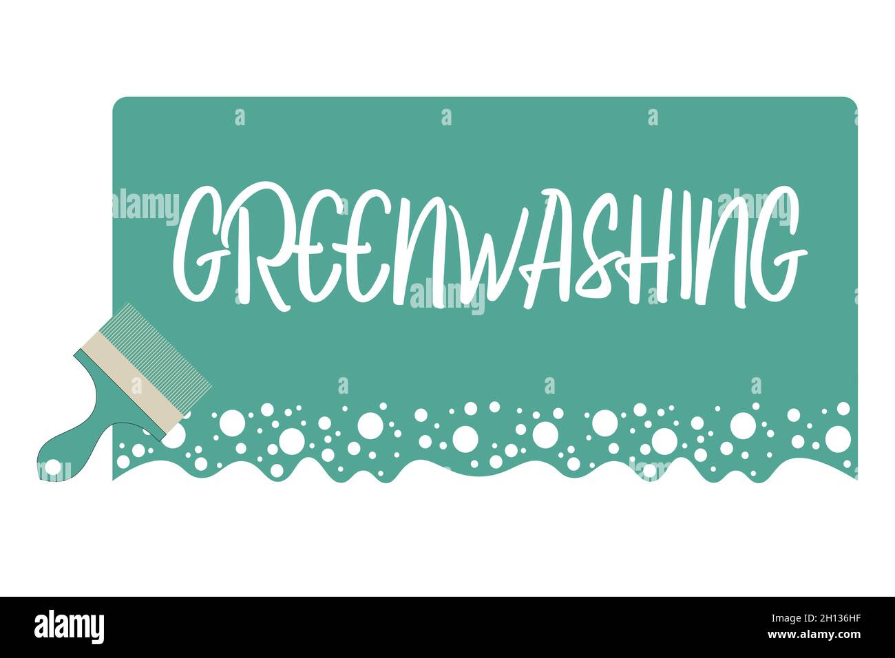 Greenwashing consept vector illustration on a white background Stock Vector