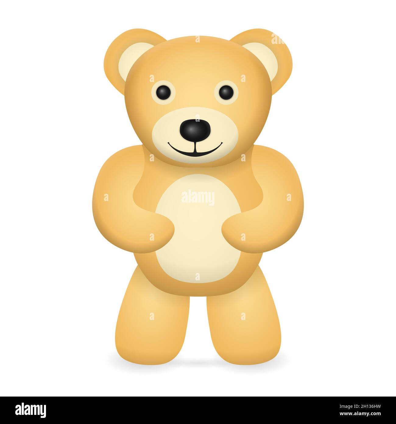 Teddy bear on a white background. Vector illustration Stock Photo - Alamy