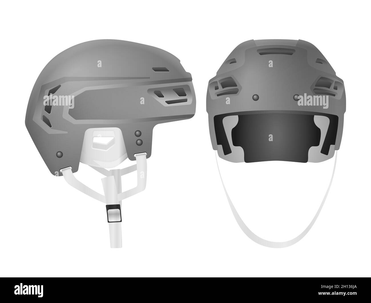 Hockey helmet set on a white background. Vector illustration Stock ...