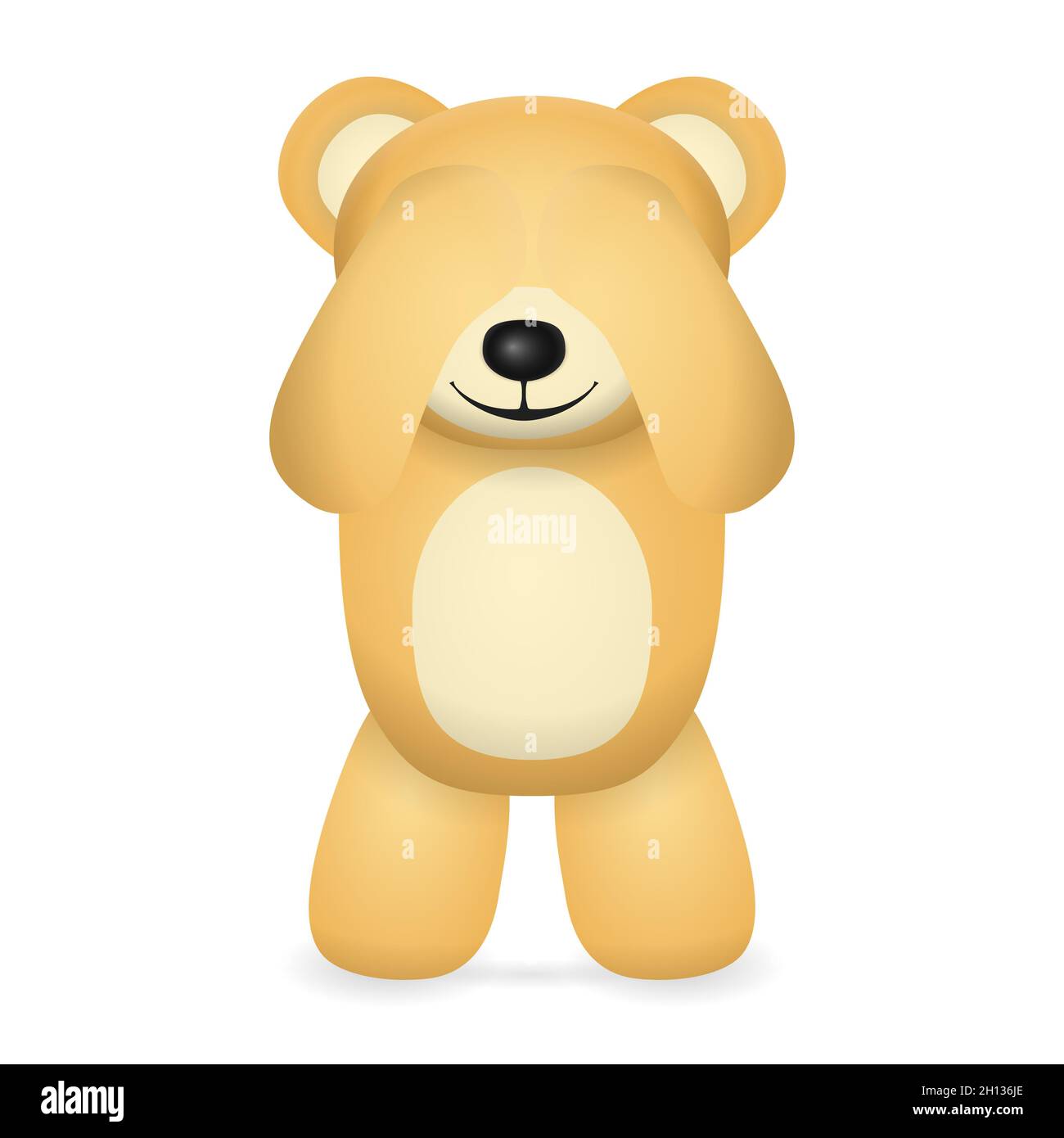 Teddy bear on a white background. Vector illustration Stock Photo - Alamy
