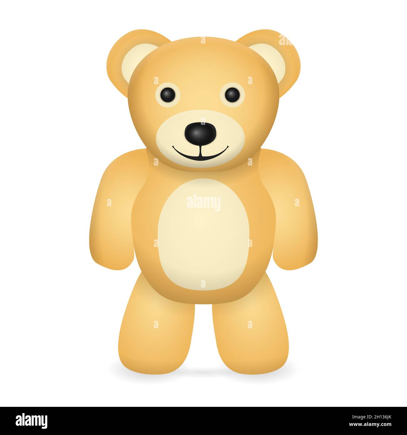 Teddy bear on a white background. Vector illustration Stock Photo - Alamy