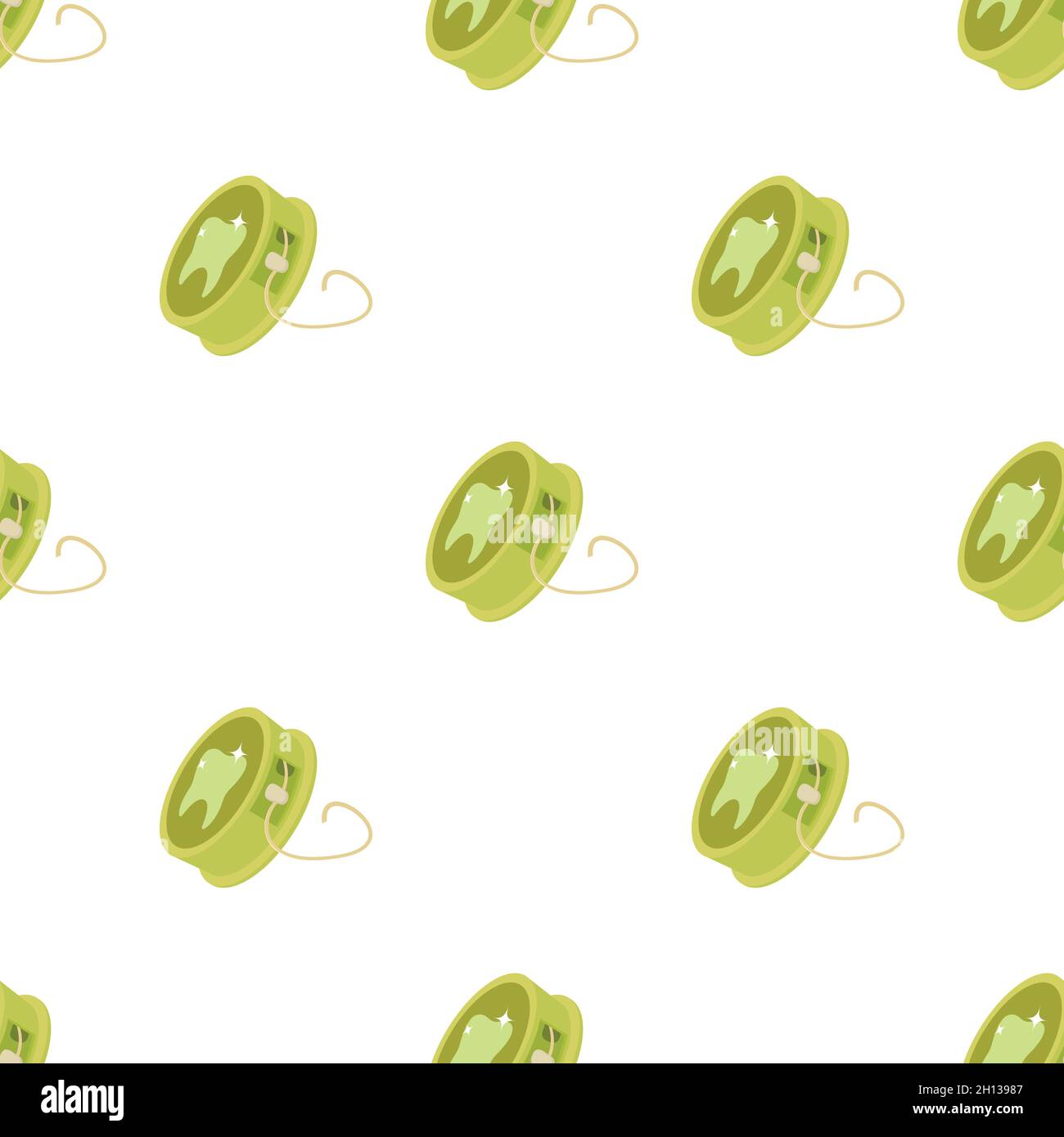 Dental floss pattern seamless background texture repeat wallpaper geometric vector Stock Vector