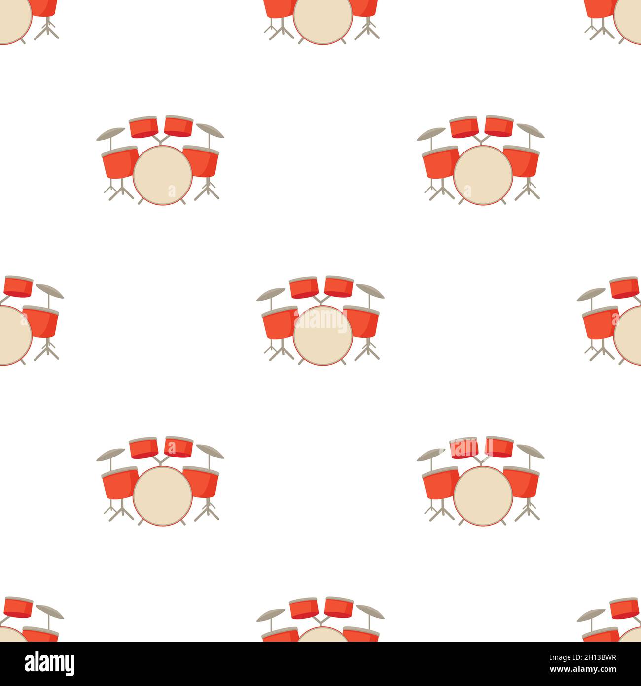 Drum set pattern seamless background texture repeat wallpaper geometric ...