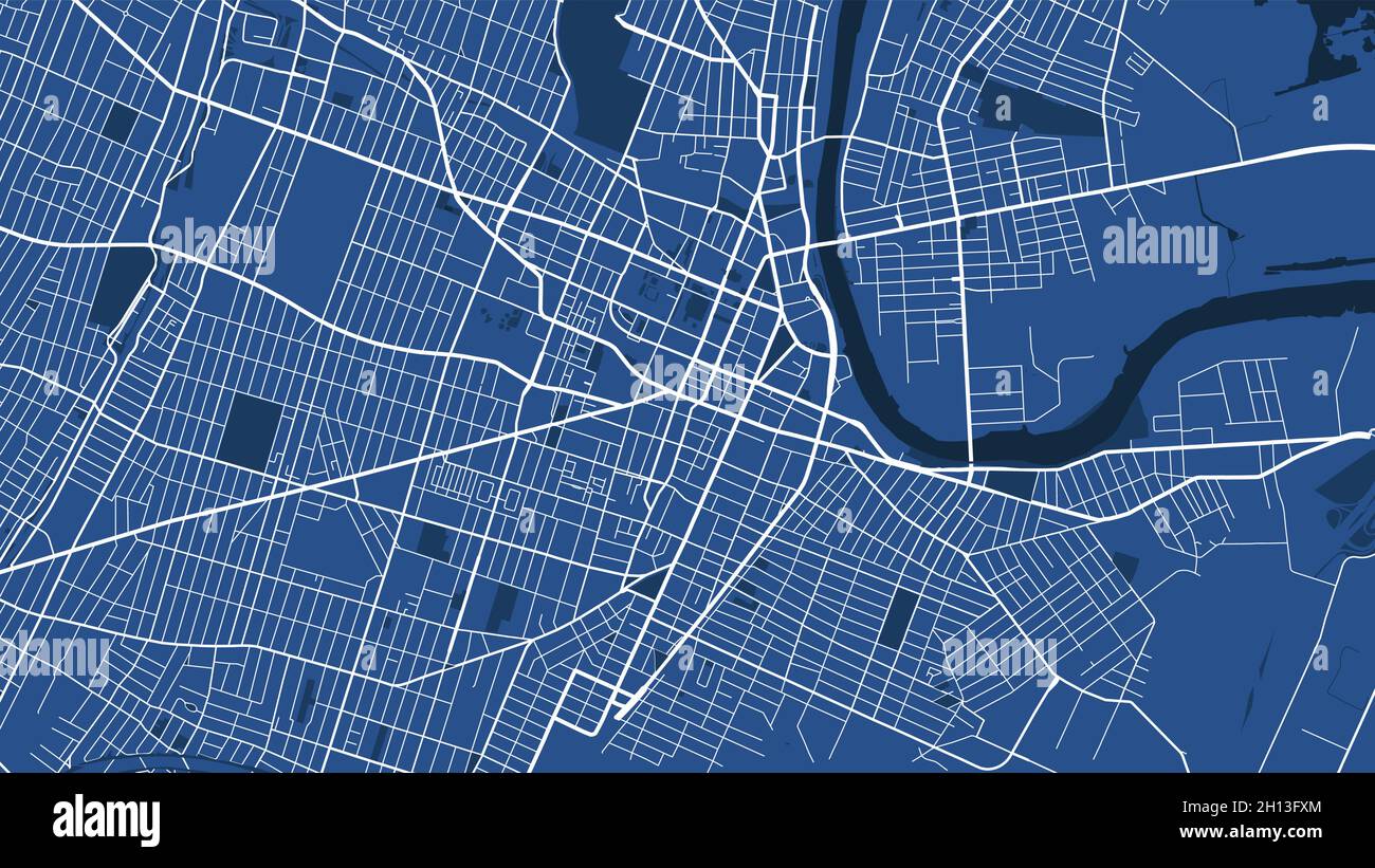 Detailed map poster of Newark city administrative area. Skyline