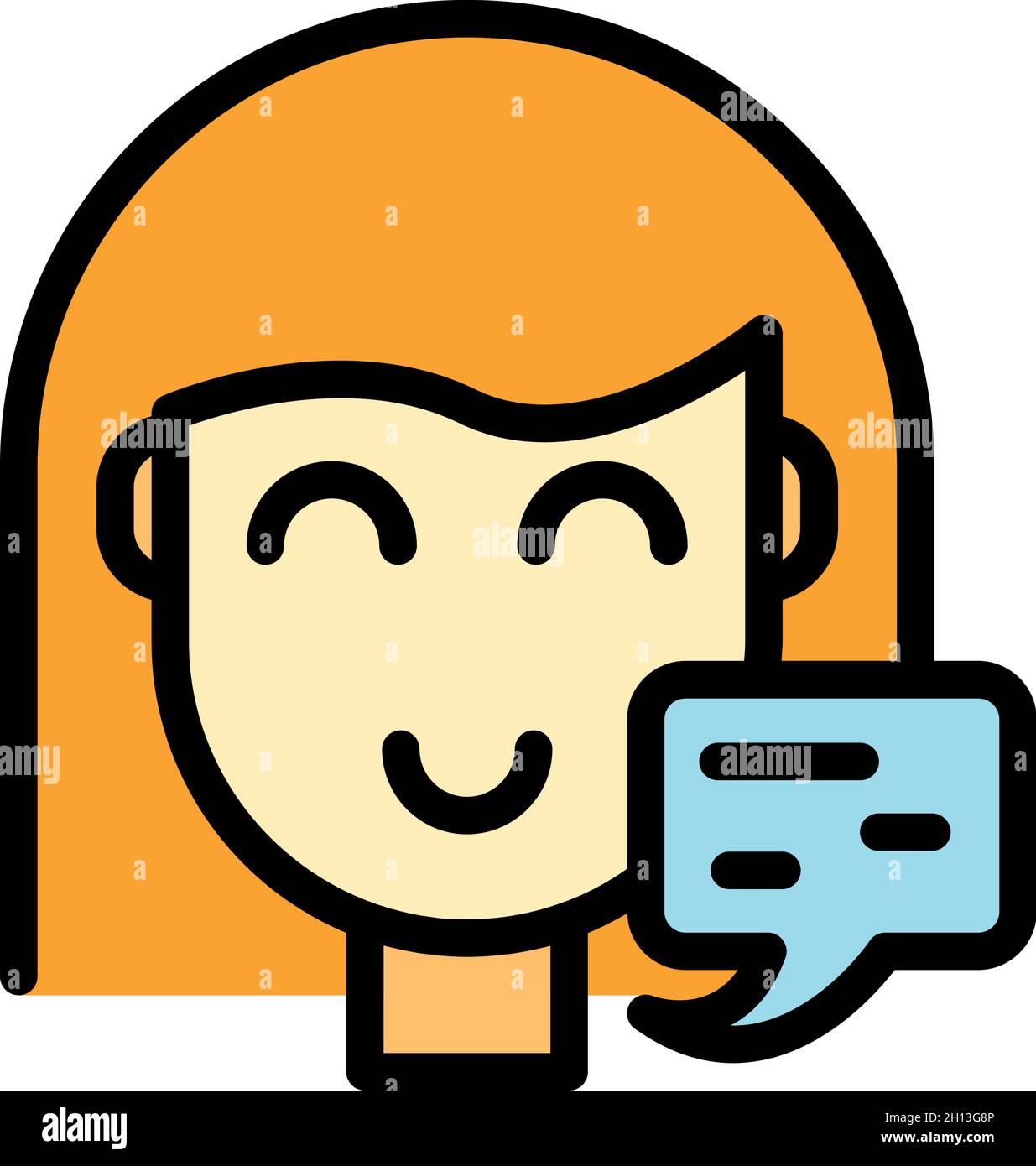 Client contact support icon. Outline client contact support vector icon ...