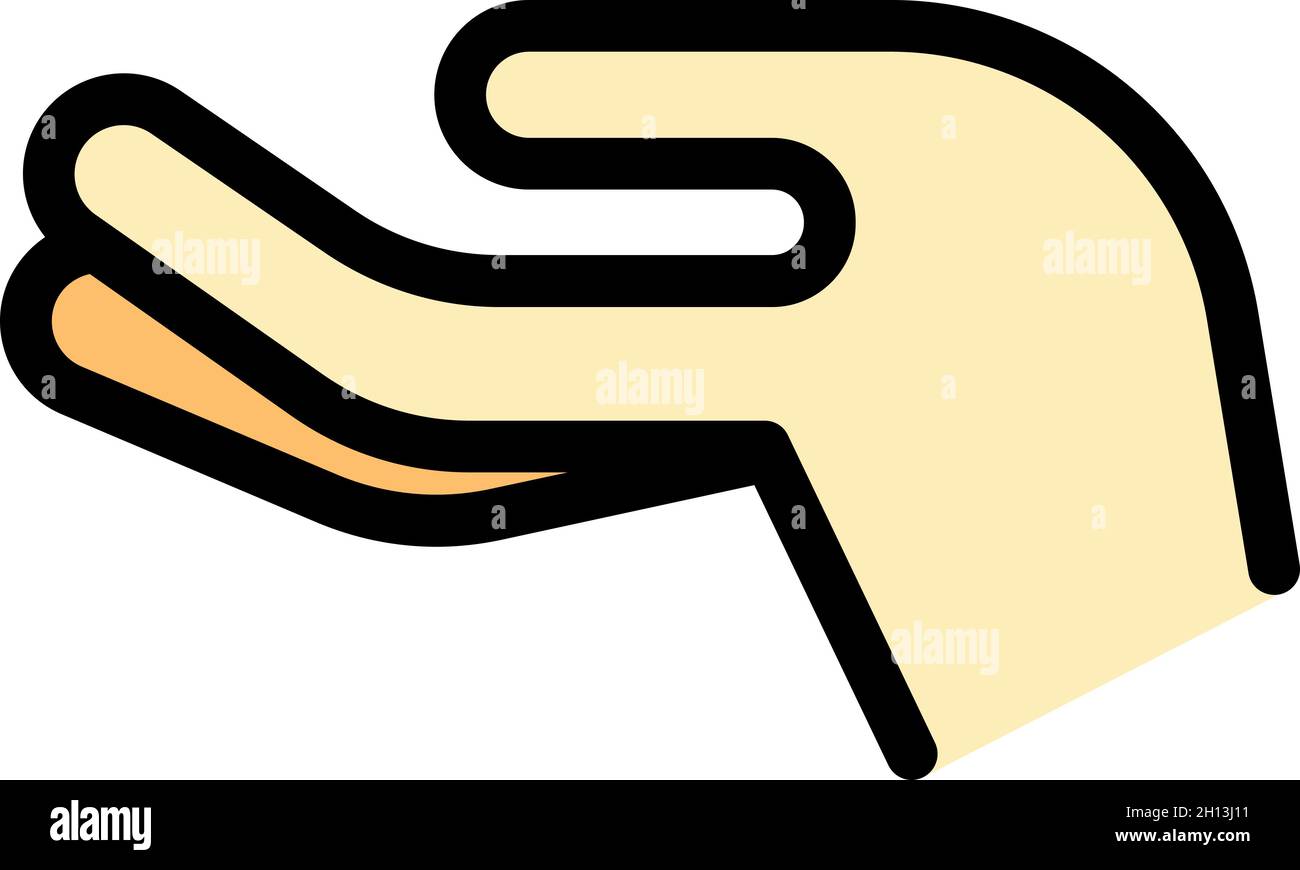 Hand gesture came icon. Outline Hand gesture came vector icon color ...