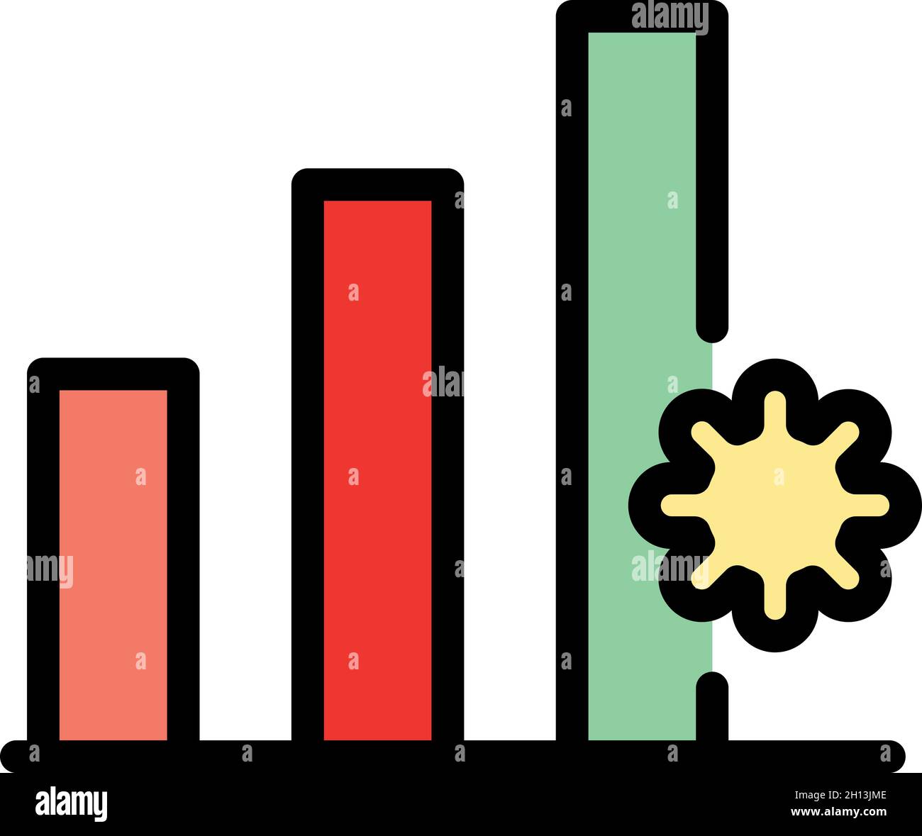 Graph chart interface icon. Outline Graph chart interface vector icon ...