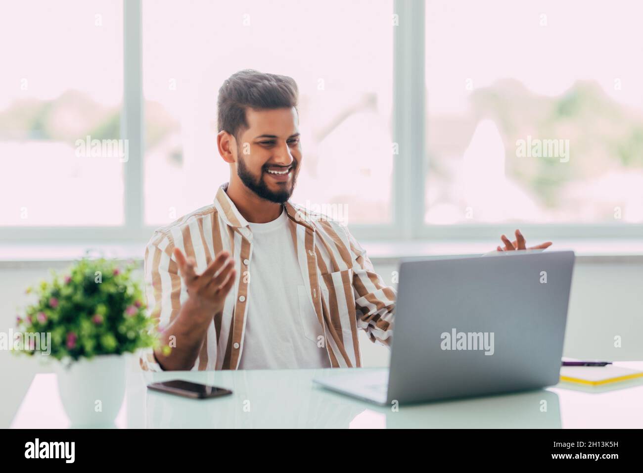 Young Asian businessman facing a problem and thinking of solution Stock ...