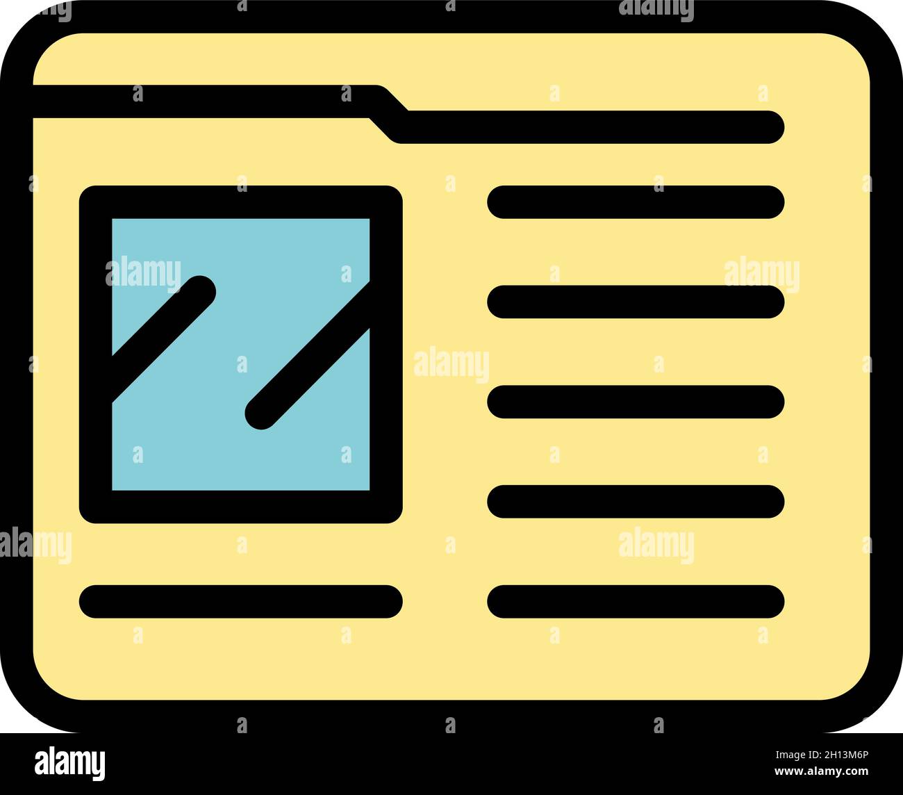 Personal folder interface icon. Outline Personal folder interface vector icon color flat isolated Stock Vector