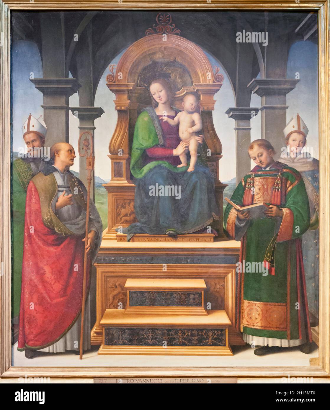Decemviri altarpiece, Pietro di Cristoforo Vannucci known as Perugino Stock Photo