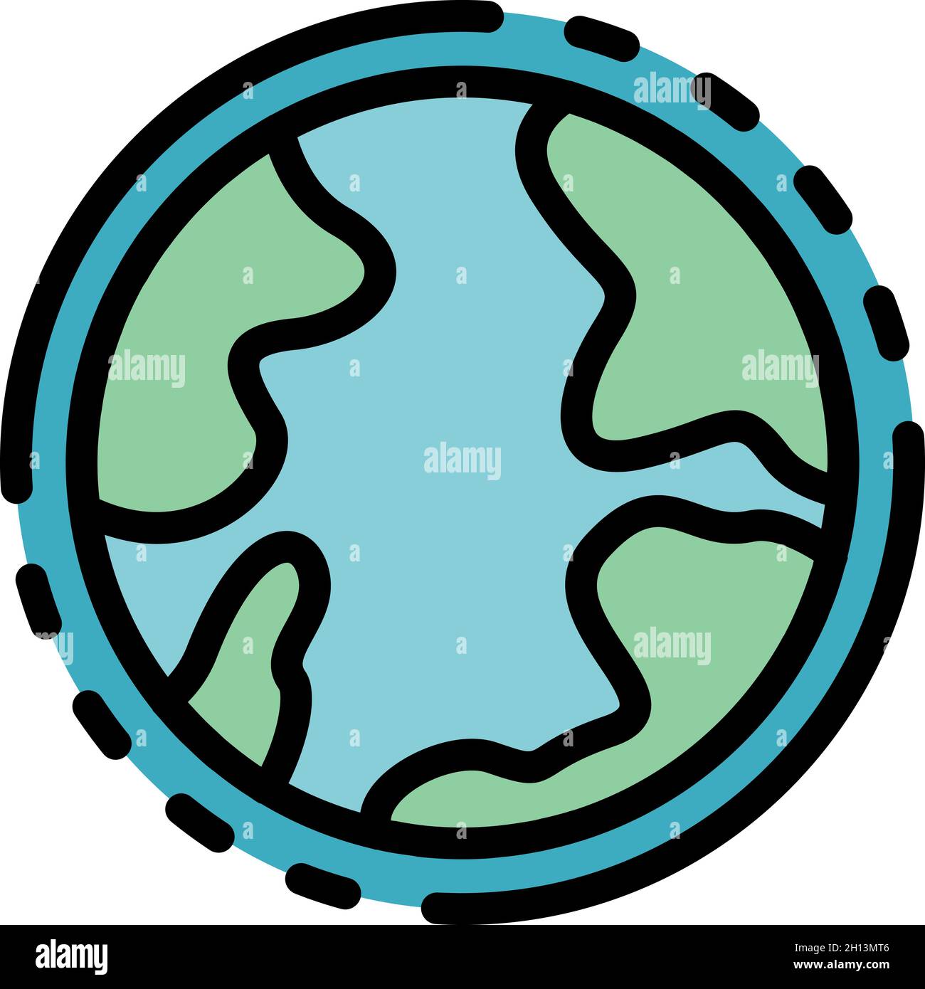 Modern global interface icon. Outline Modern global interface vector icon color flat isolated Stock Vector