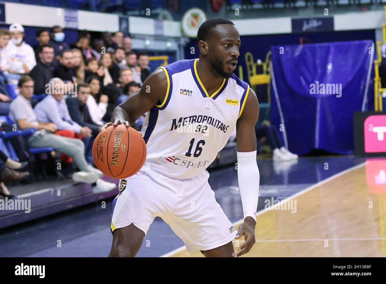 Levallois France 15th Oct 21 Nobel Boungou Colo 16 Of Boulogne Levallois During The French Championship Betclic Elite Basketball Match Between Metropolitans 92 And m Gravelines Dunkerque On October 15 21 At Palais Des Sports